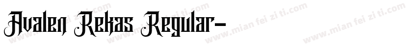 Avalen Rekas Regular字体转换